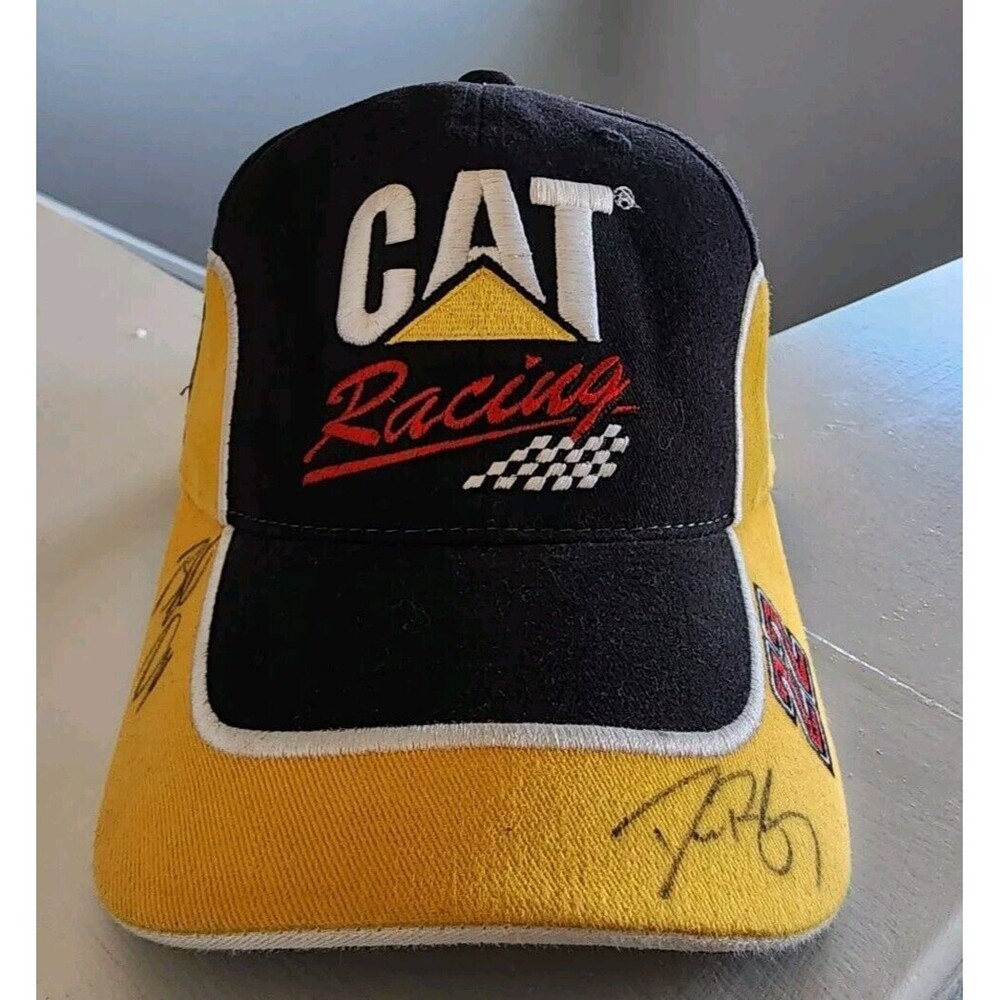 Dave Blaney & Bill Davis Autographed #22 CAT Racing 2007 NASCAR Cap / Hat